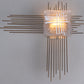 Italian Design Wall Lamp by Angelo Brotto with thick glass and brass