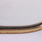 Vintage Elongated mirror with black and brass rim, 1960s