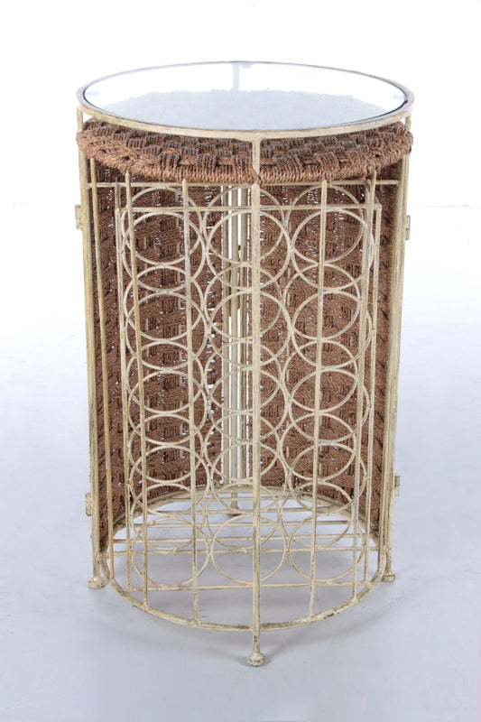 Vintage French Wine bar or side table with bottle rack, 1960s