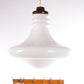 Vintage witte glazen hanglamp nummer