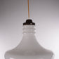 Vintage witte glazen hanglamp uit