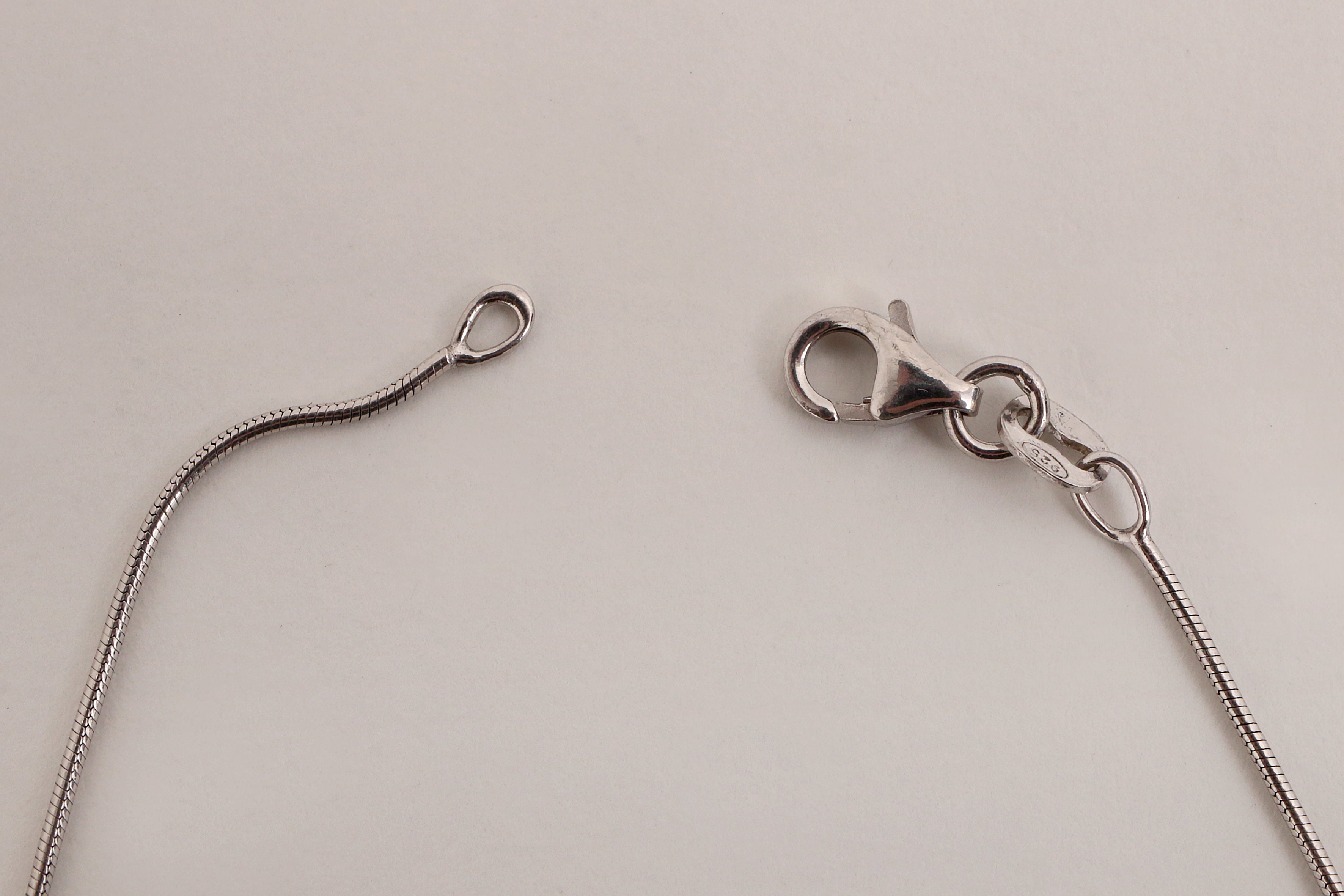 Vintage Hans Hanssen ketting Zilver, 14k goud met diamant