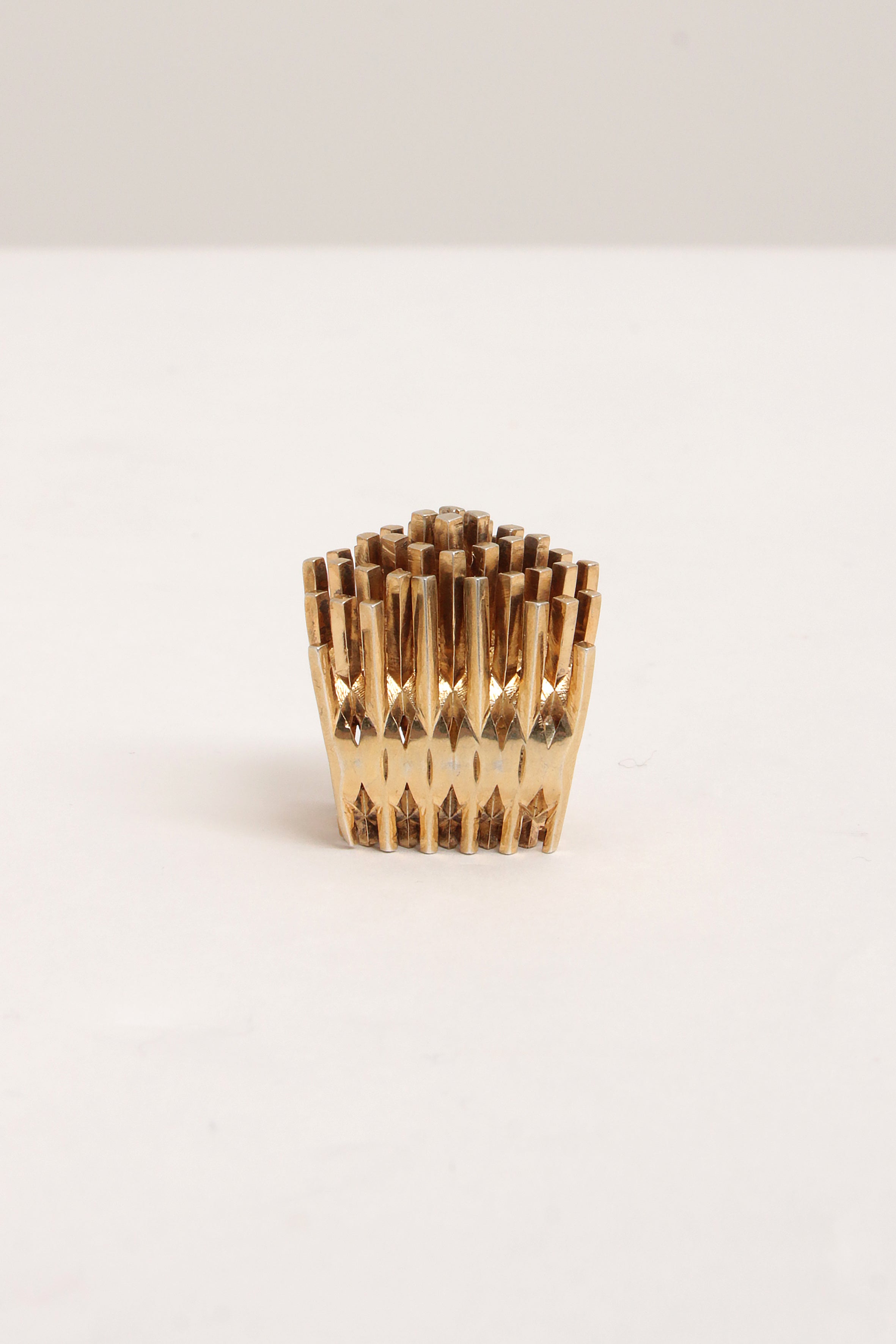 Design ring van goud verguld zilver jaren70