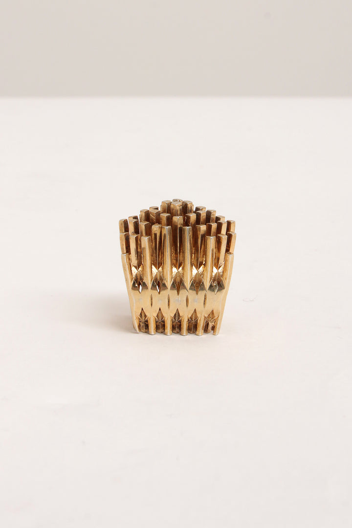 Design ring van goud verguld zilver jaren70