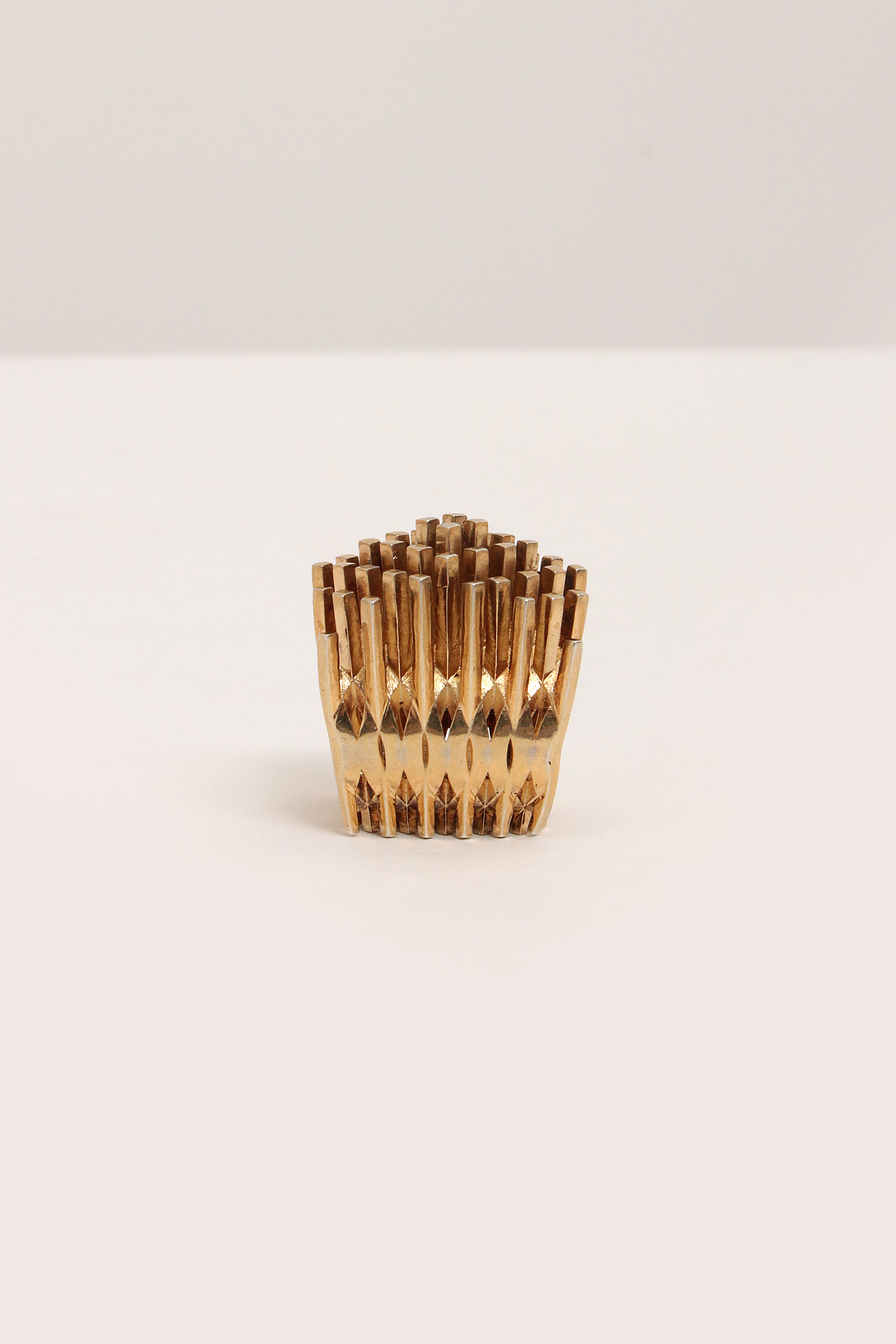 Design ring van goud verguld zilver jaren70