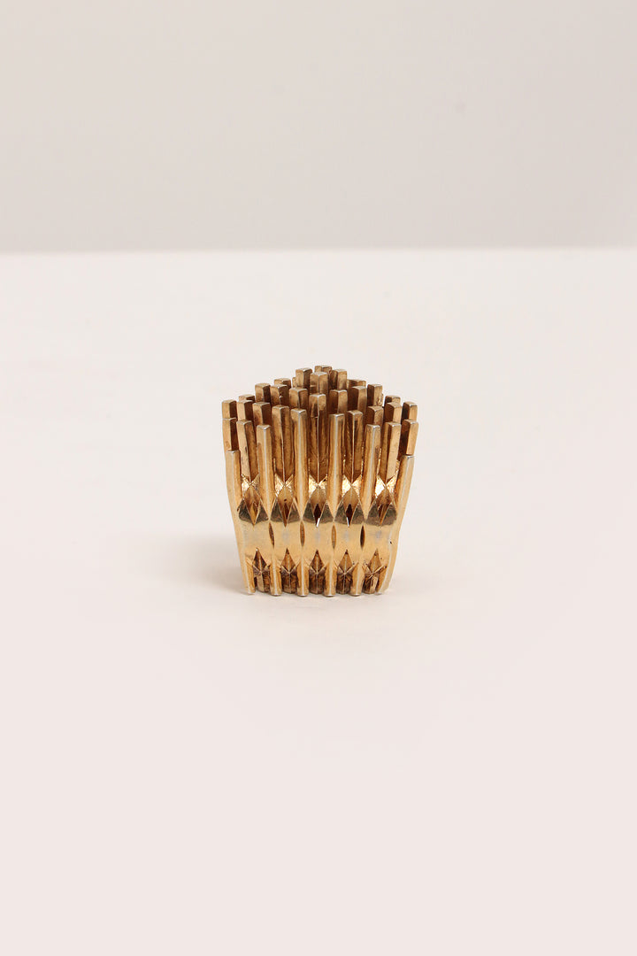 Design ring van goud verguld zilver jaren70