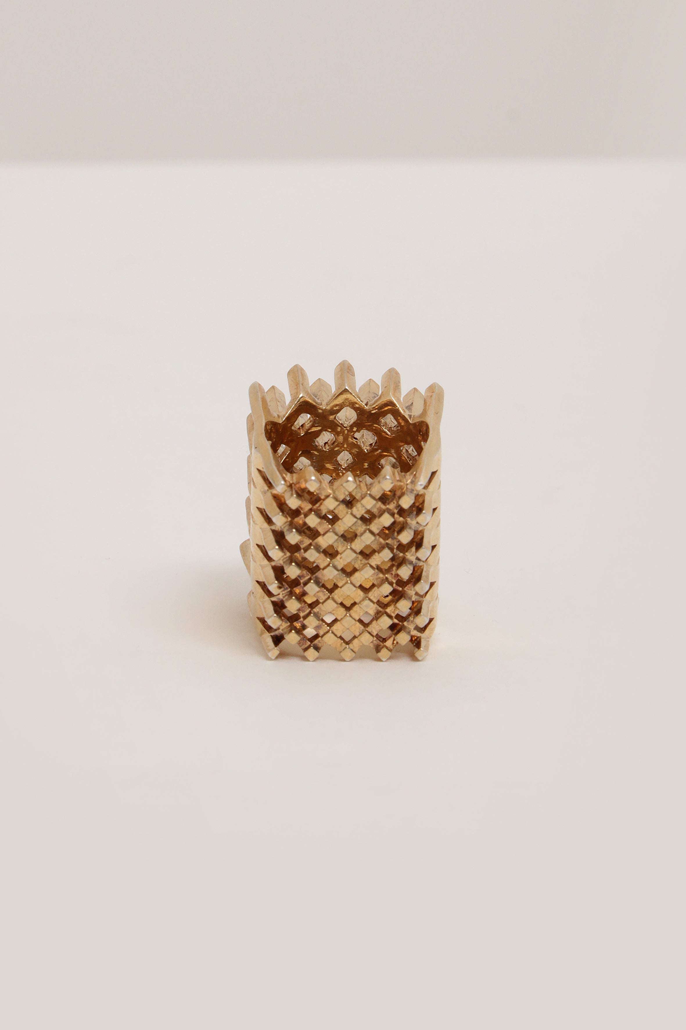 Design ring van goud verguld zilver jaren70