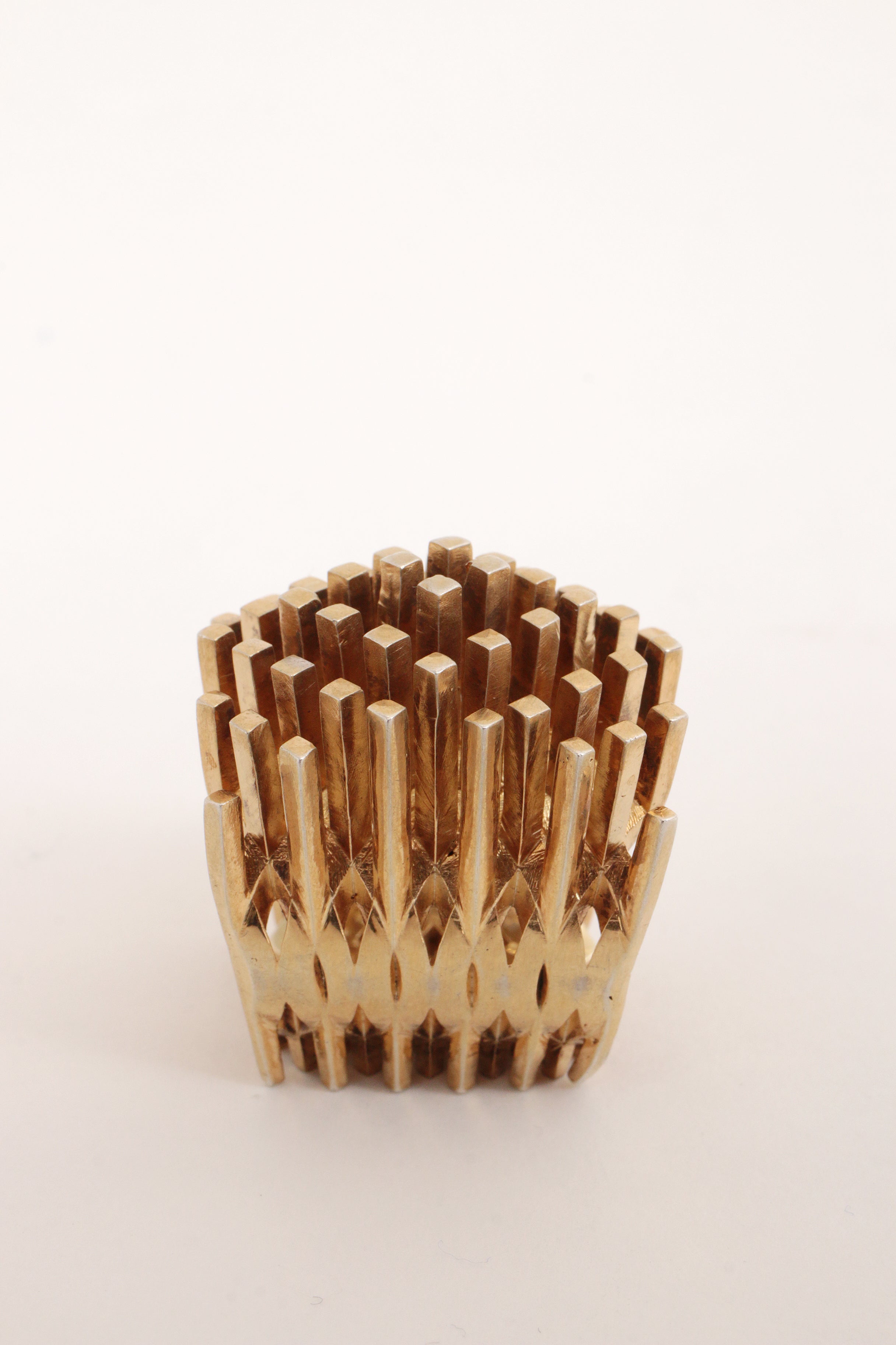 Design ring van goud verguld zilver jaren70