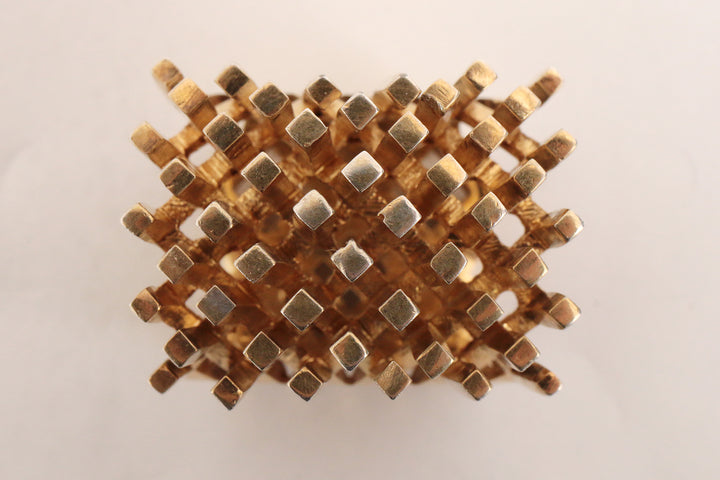 Design ring van goud verguld zilver jaren70