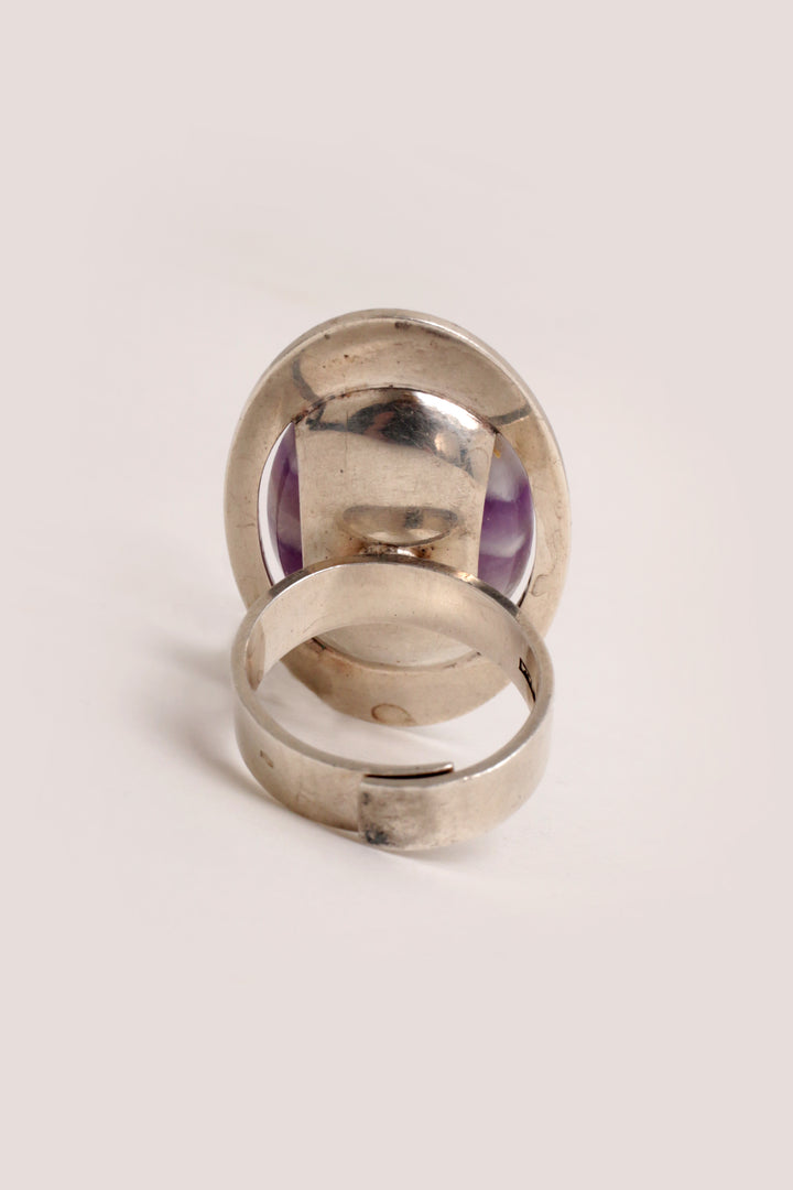 Zilveren ring Design van Elis Kauppi Kupittaan Kulta met Amethist,1970