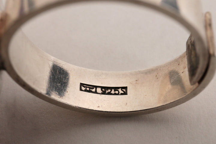 Zilveren ring Design van Elis Kauppi Kupittaan Kulta met Amethist,1970