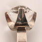 Silver ring with rock crystal design Ellis Kauppi, Finland 1975