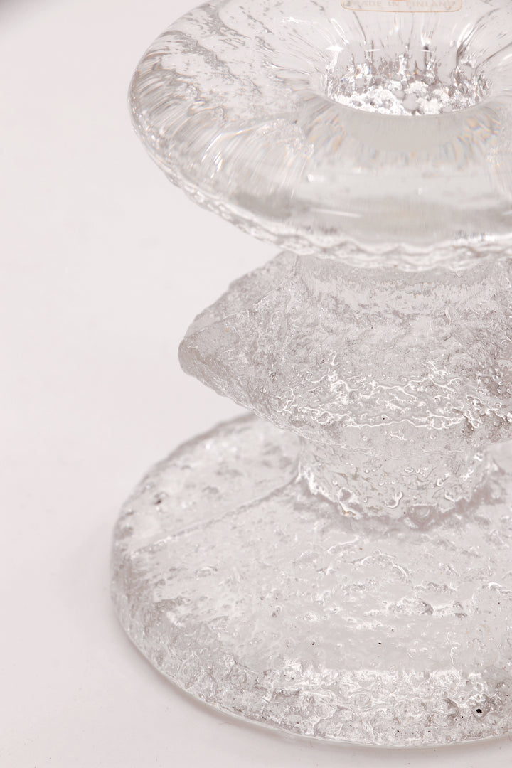 Kandelaar Design van Timo Sarpaneva Iittala glas,1960 Finland