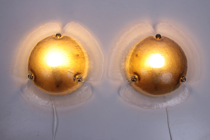 Set of 2 Two-Tone Flush Mount Ceiling Lights by Peill and Putzler, 1970s