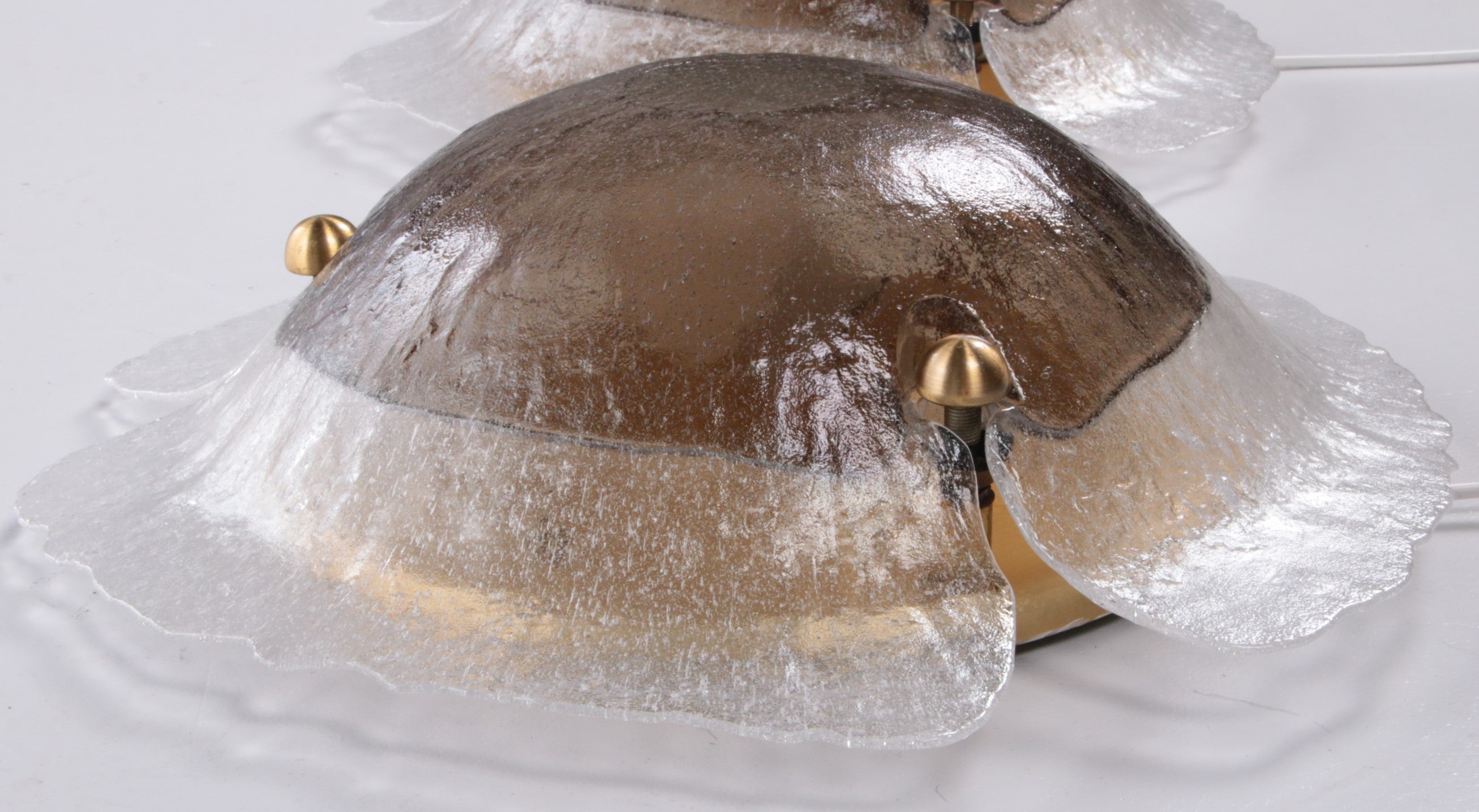 Set of 2 Two-Tone Flush Mount Ceiling Lights by Peill and Putzler, 1970s