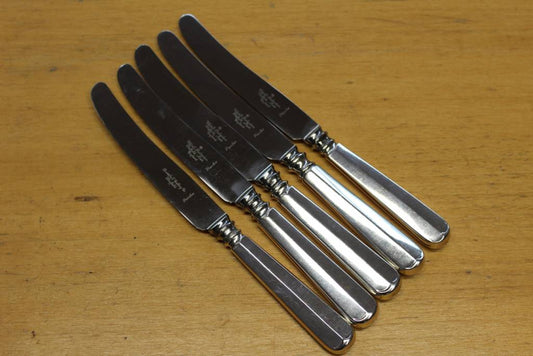 Nederlandse Zilveren Dinner mes haagslofje per stuk voorkant