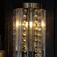 Set Hollywood Regency Style Glas en messing wandlampen,1970s voorkant licht aan