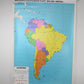 Vintage Schoolkaart van Zuid-Amerika beschrijfbaar 155 x 118 voorkant