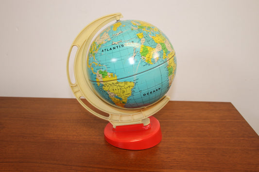 Metalen globe klein model voorkant