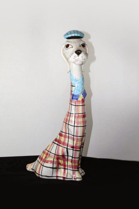 Vintage dog figurine ceramic, 1960s