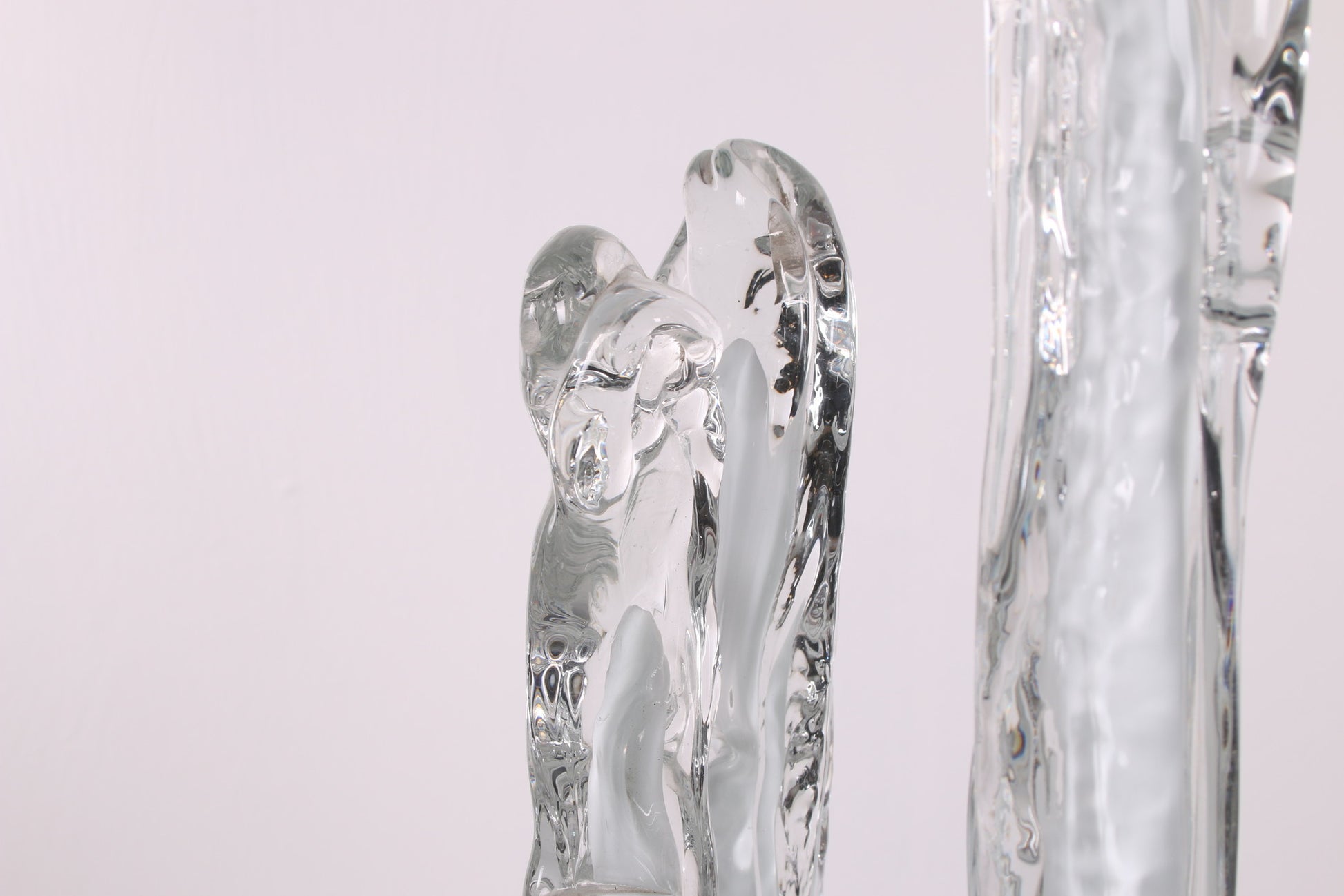 Ijs Vloerlamp Excalibur Design by Ettore Gino Poli gemaakt in Murano detail glas