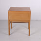 Swedish design bedside table with drawer and wooden handles