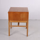 Swedish design bedside table with drawer and wooden handles