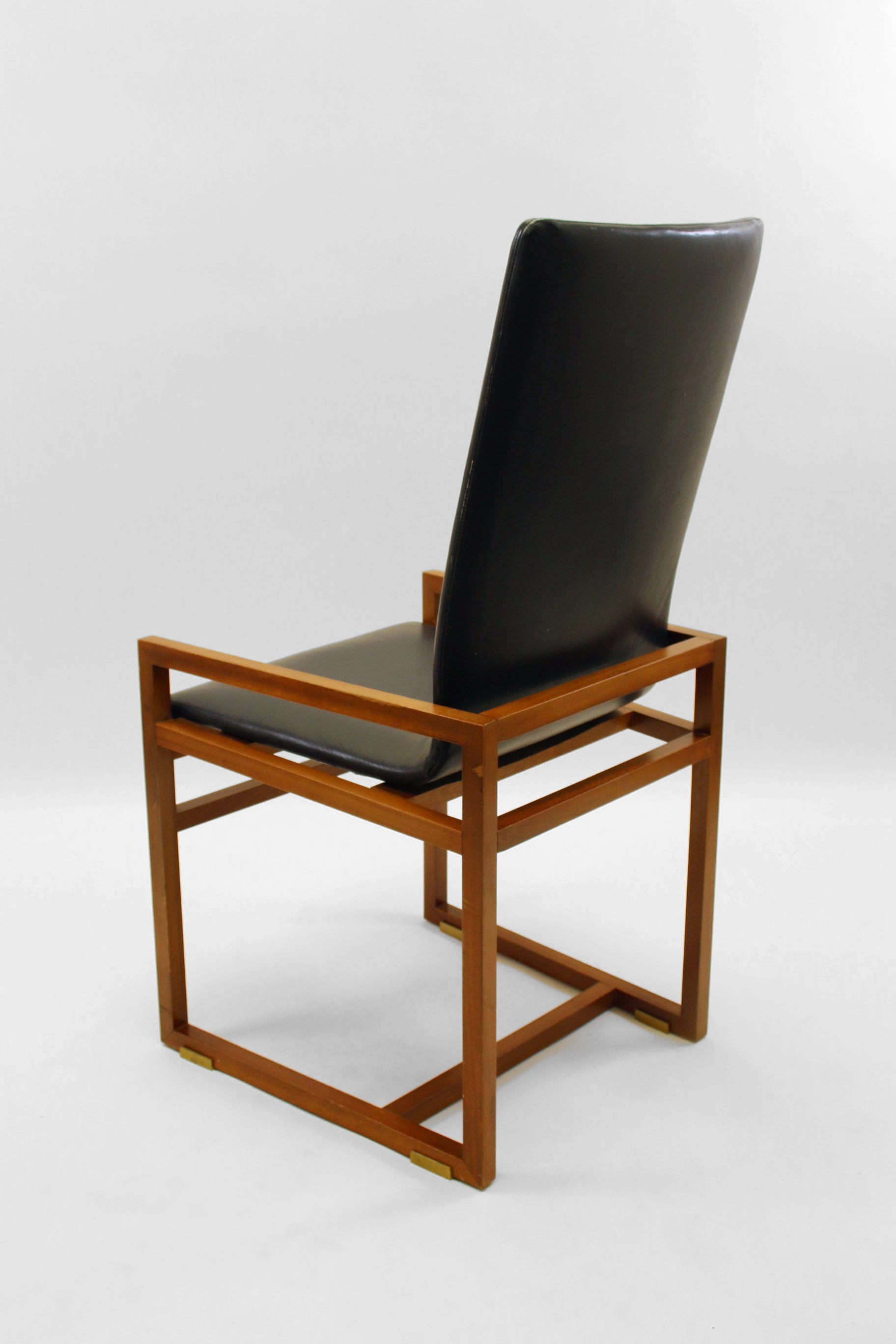 Designer fauteuil zwart blauw achterkant
