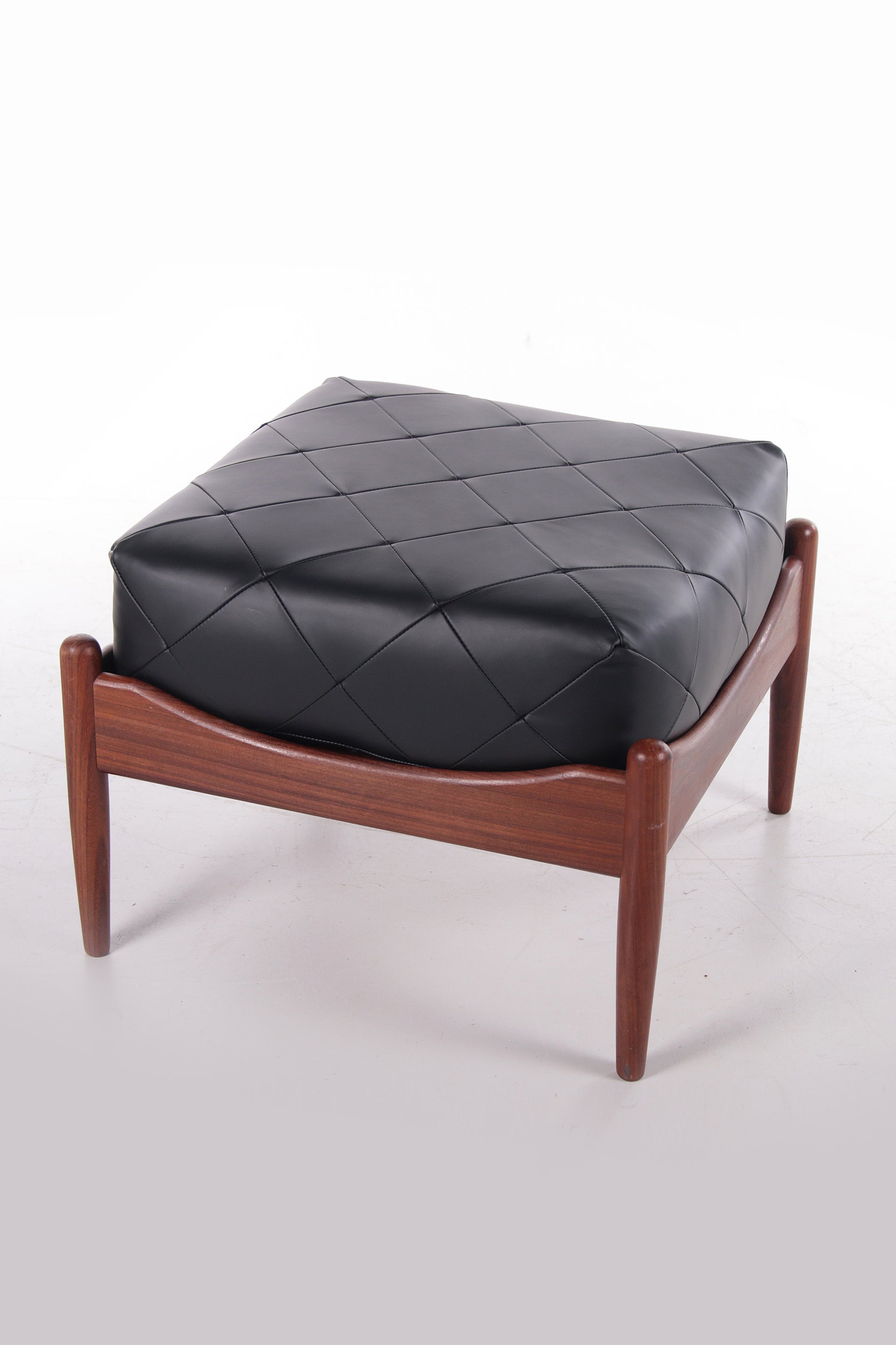 Leather Hocker by Kristian Vedel by Soren Willadsen Mobelfabrik 1963