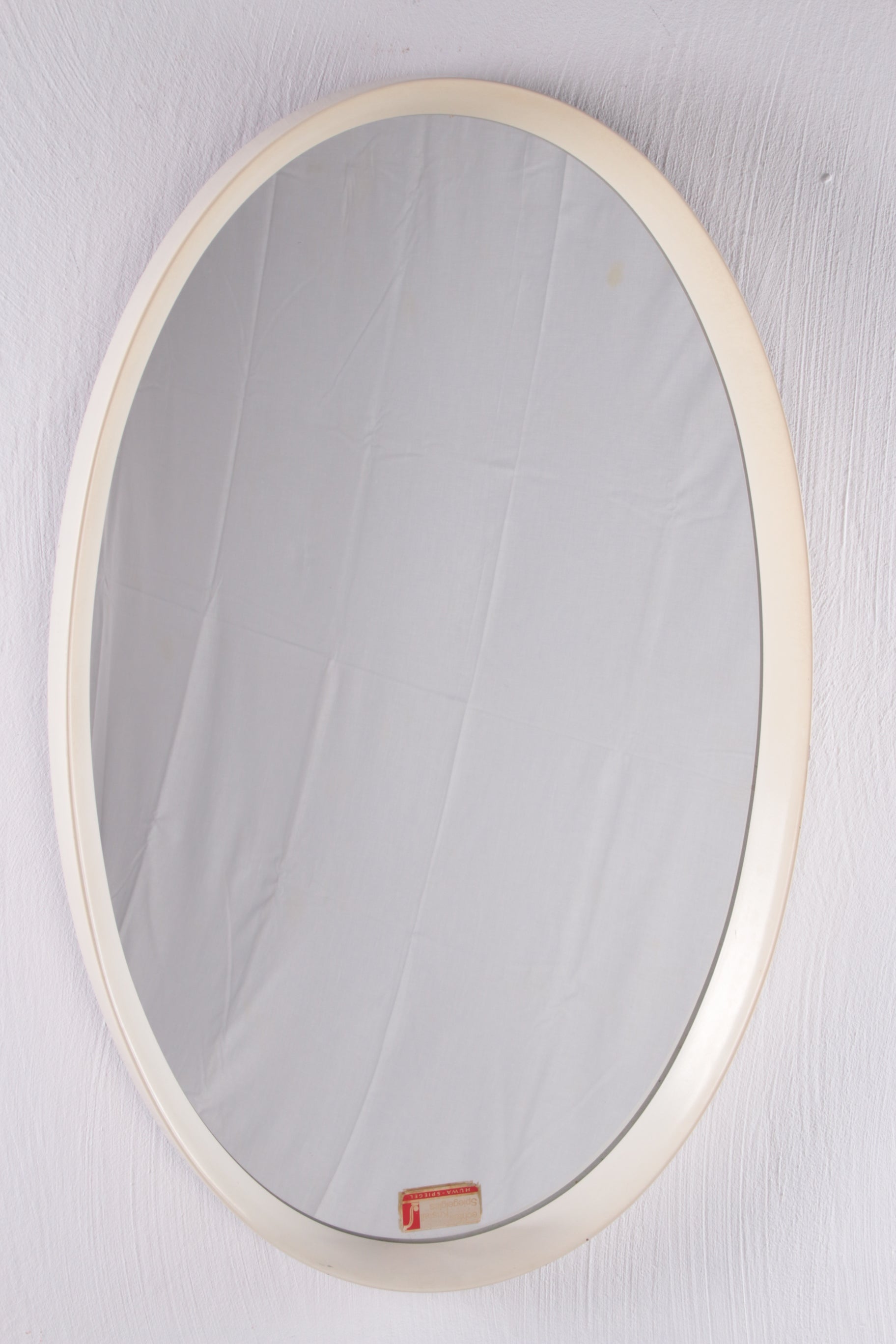 Mega Grote Vintage Ovale Spiegel jaren60s voorkant