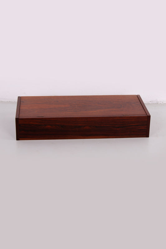 Massieve Pallisander houten tafel box Sigarenbox met vakken mooi afgewerkt 60 jaren