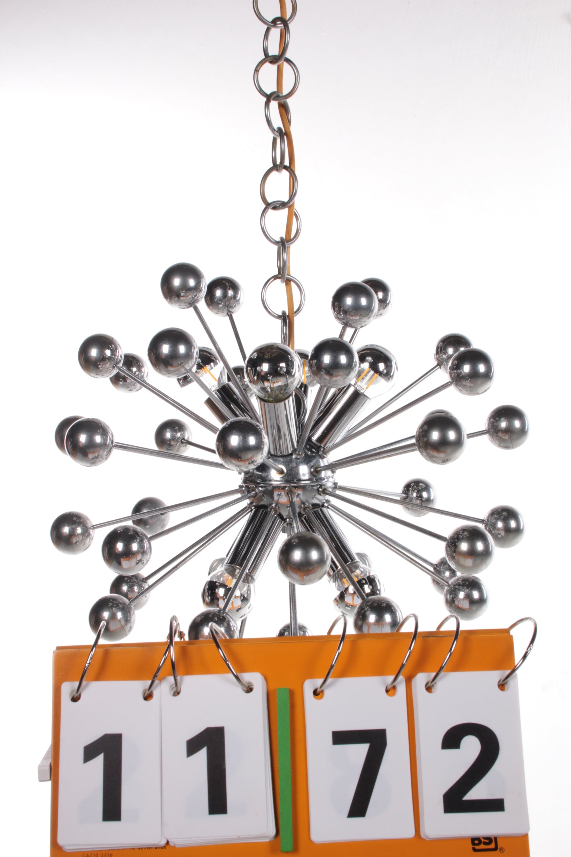 Vintage Chrome Sputnik hanglamp nummer