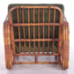 Vintage rotan bamboe lounge fauteuil Paul Frankl achterkant