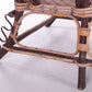 Spaanse bamboe en rieten opklapbare loungestoel uit de jaren 60 detail poot zijkant