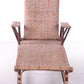 Spaanse bamboe en rieten opklapbare loungestoel uit de jaren 60 voorkant