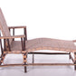 Spaanse bamboe en rieten opklapbare loungestoel uit de jaren 60 zijkant