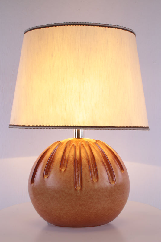 Italian Ceramic Lamp Foot From Bertoncello with Lampshade 1970s