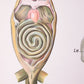 Biologische wand schoolkaart W.Gummert kikker vintage 60s detail foto