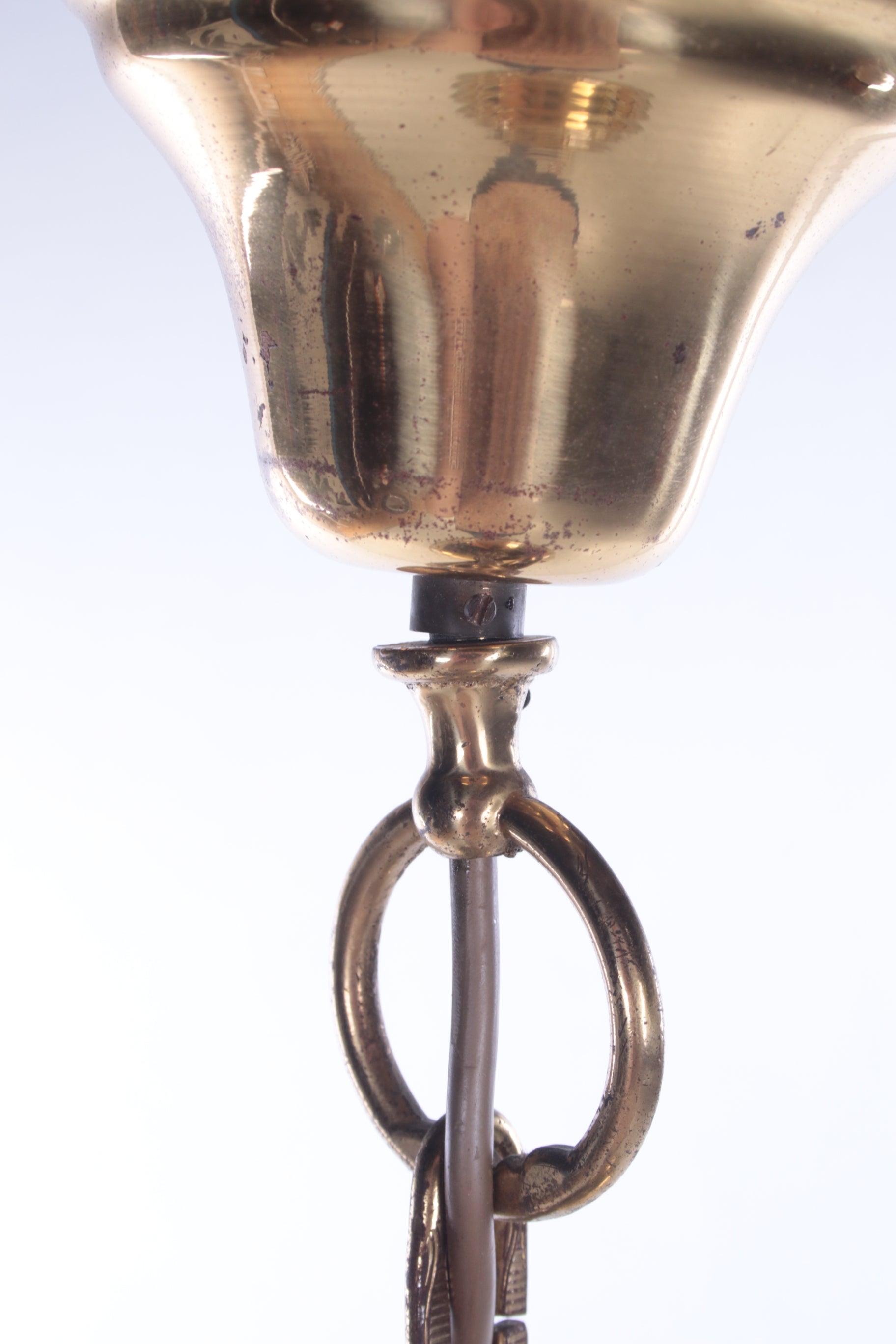 Hollywood Regency Hanglamp met Murano glas,Fischer Leuchten 70s detail ketting