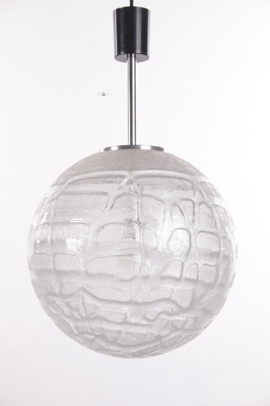 Glazen Globe Hanglamp van Doria Leuchten, 1970s voorkant