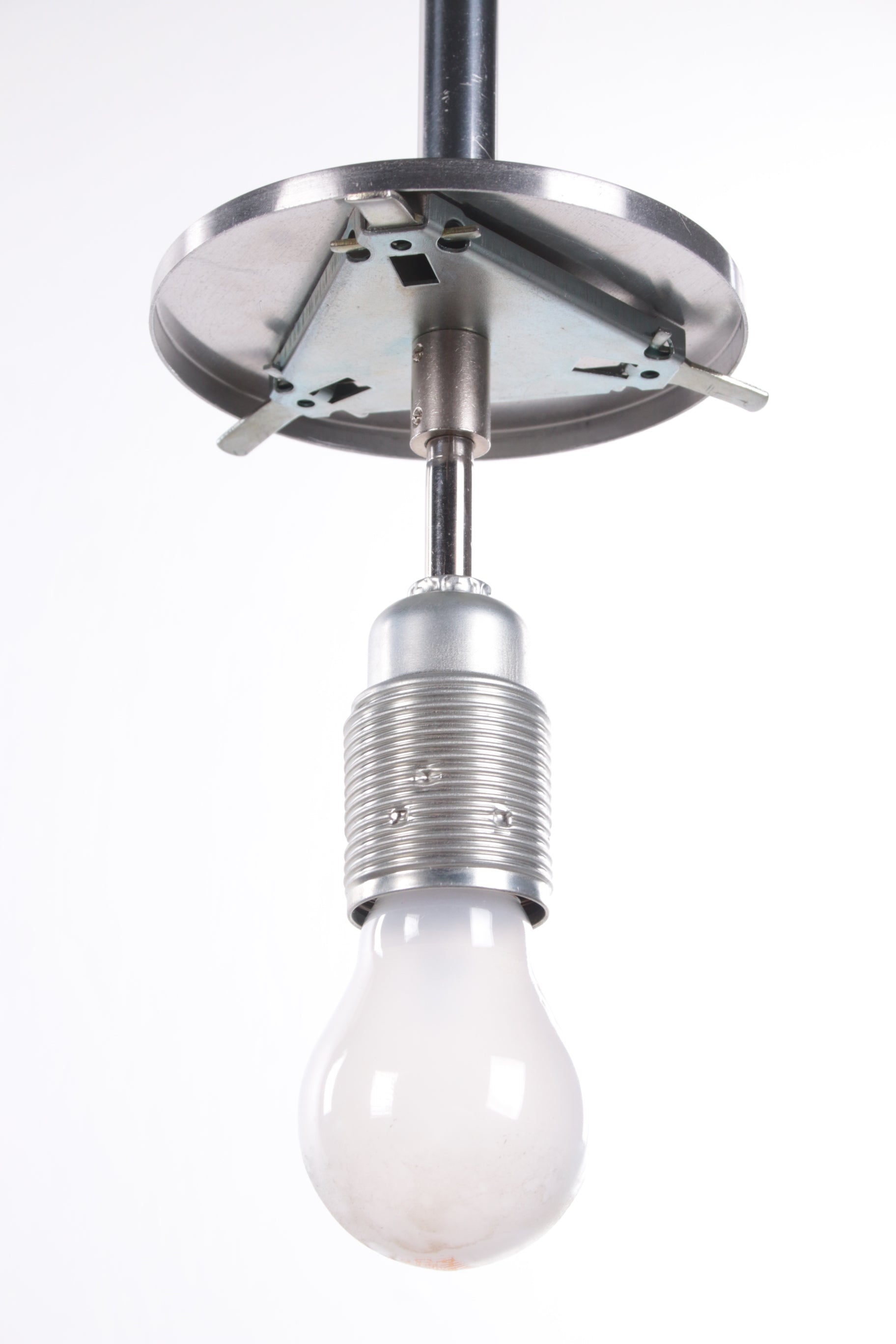 Glazen Globe Hanglamp van Doria Leuchten, 1970s detail lampje