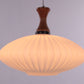 Vintage design hanglamp jaren60 van Massive voorkant licht aan