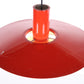Deens Design Rode Metalen Hanglamp bovenkant
