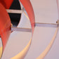 Deens Design Rode Metalen Hanglamp detail randen onderkant