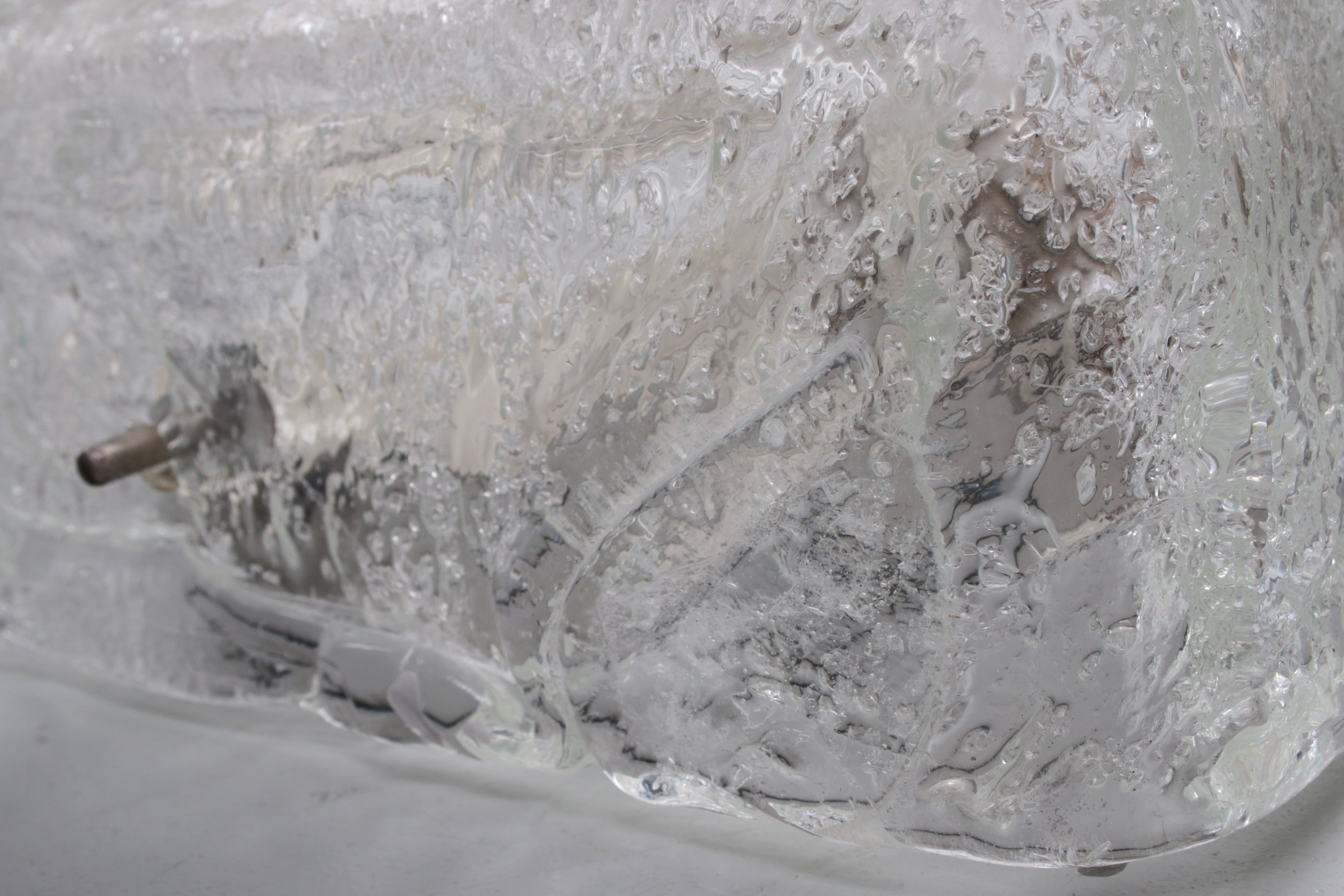 Vintage Plafondlamp of Wandlamp van Kaiser Idell / Kaiser Leuchten, jaren 60 detail glas