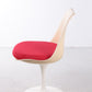 Eero Saarinen Knoll Witte rode draai stoel,60s zijkant