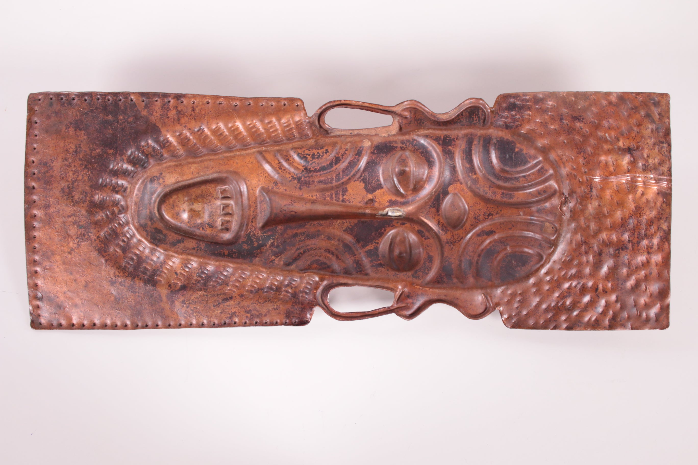 Set Vintage koperen maskers bovenkant