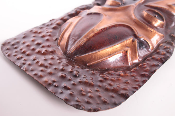 Set Vintage koperen maskers detail boven