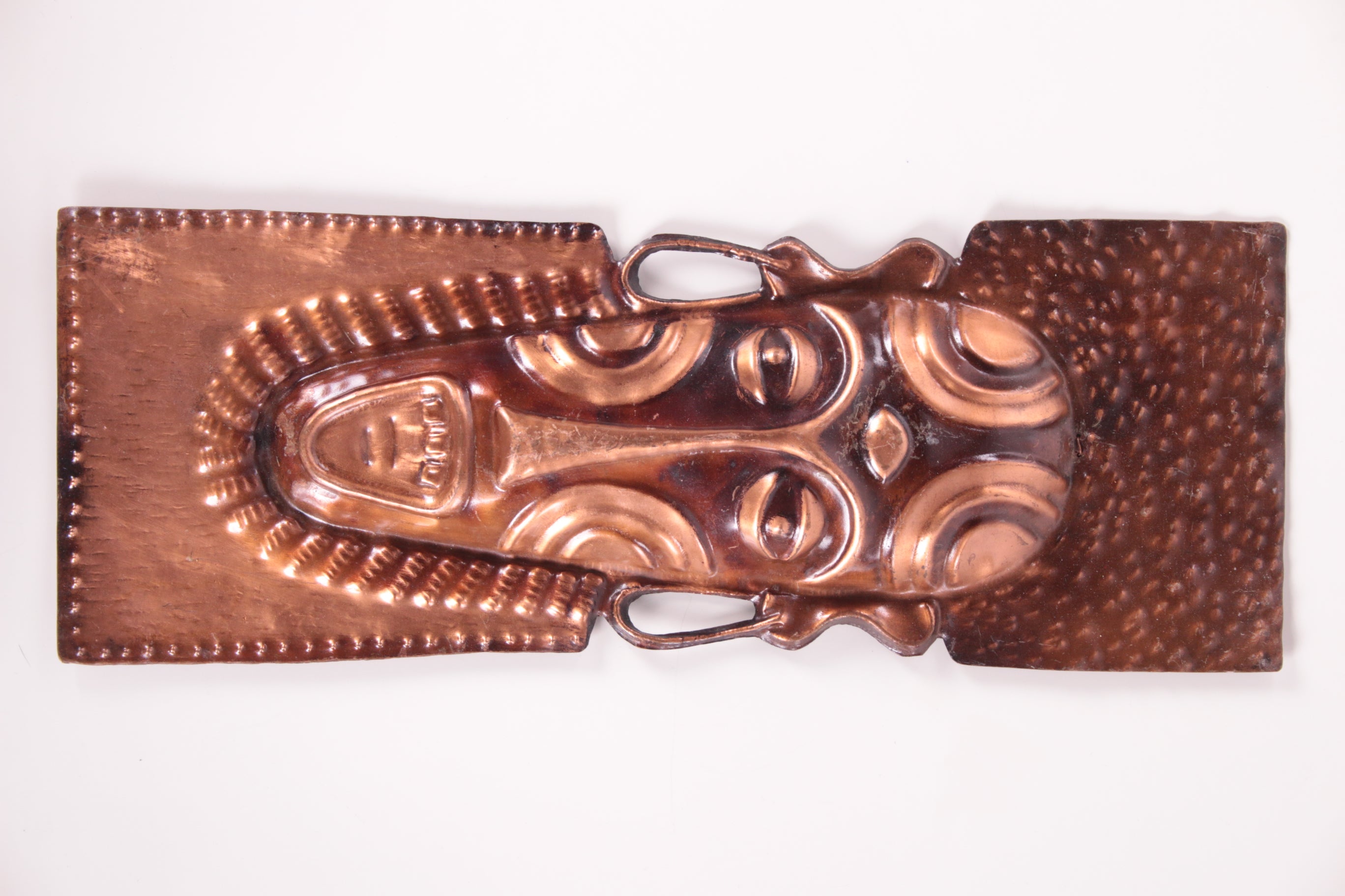 Set Vintage koperen maskers bovenkant