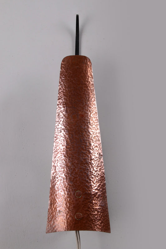 Vintage Danish copper wall lamp